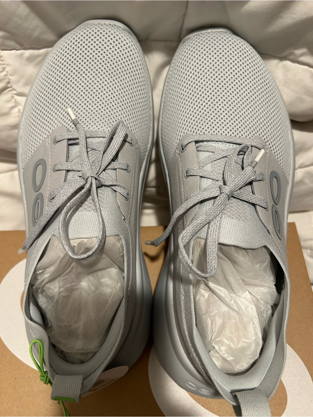 OOFOS Sleek Lace-Up Sneaker - Light Gray - Picture 3 of 6